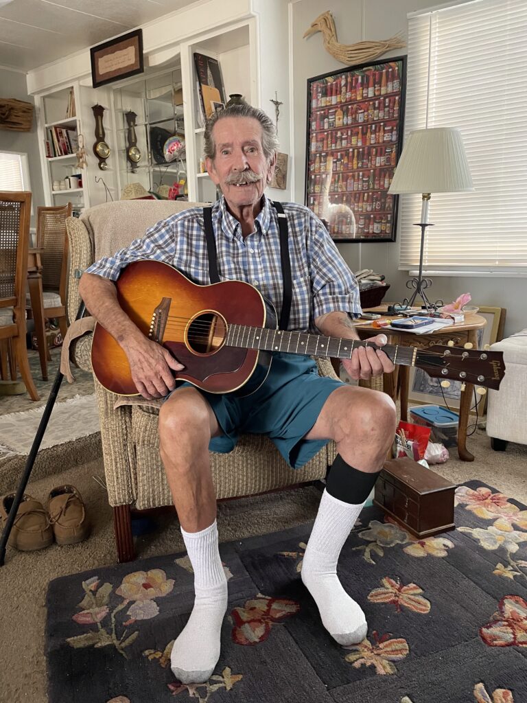Happy Client Playing a 1948 Gibson L-50 Acoustic Guitar